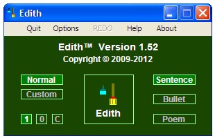 Edith stands for Edit Helper.  This program will help you edit emails and other documents.